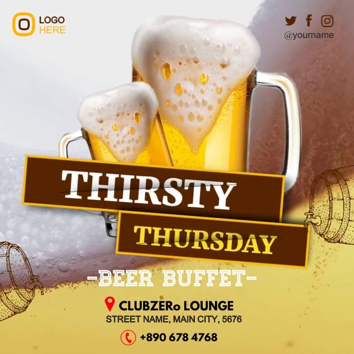 thirsty thursdays Template | PosterMyWall
