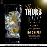Thirsty thursdays happy hour promo bar advert Instagram-Beitrag template