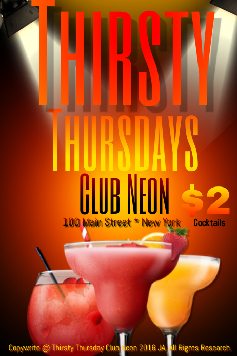 Thirsty Thursdays Template PosterMyWall