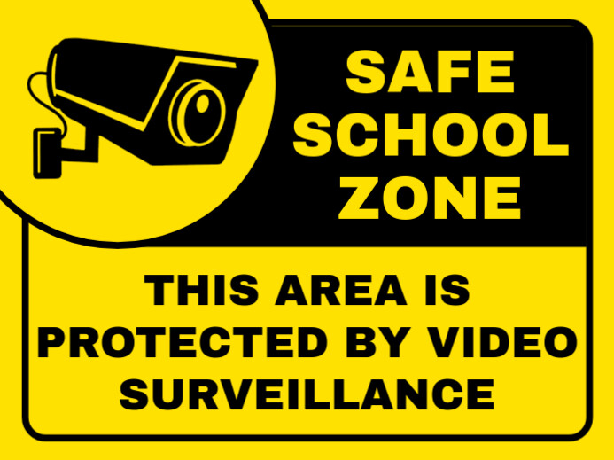 This Area Is Protected By Video Surveillance Sign Template | PosterMyWall