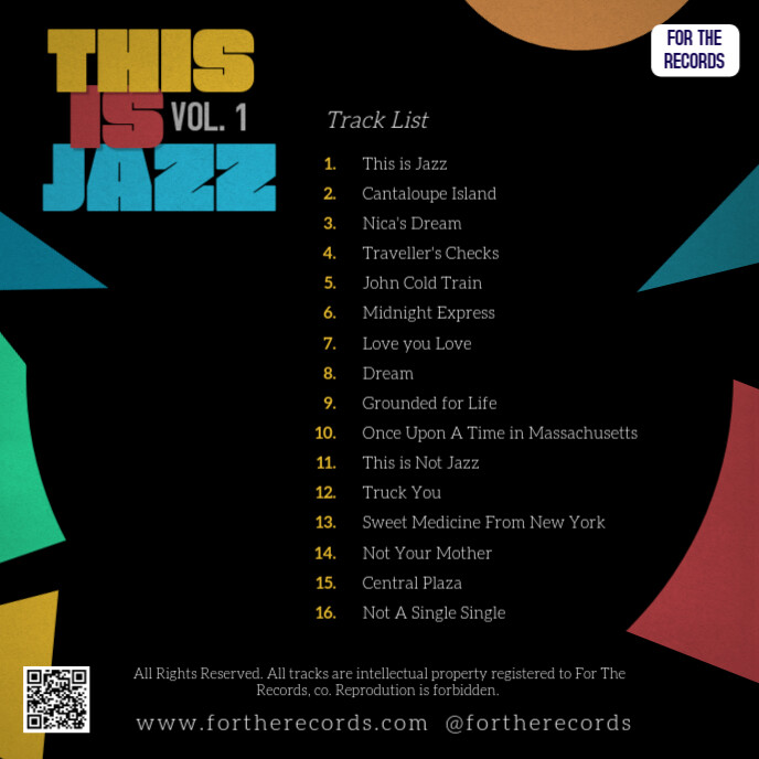 This is Jazz music cd album track list Обложка альбома template