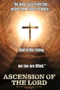 This powerful Ascension Day poster Illustration Pinterest template