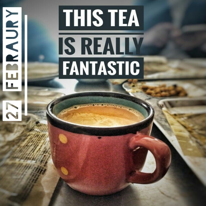 Fastastic Tea Logo Plantilla de Este Té Es Realmente Fantástico Folleto de Publicación de ...