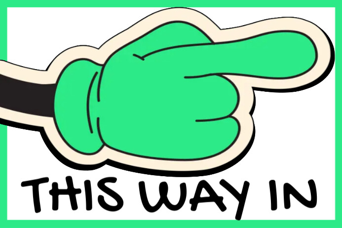 This Way Sign Poster Template | PosterMyWall