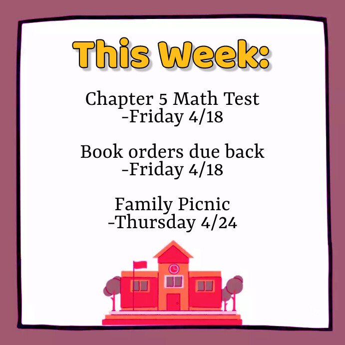 This Week Classroom Template Instagram Post