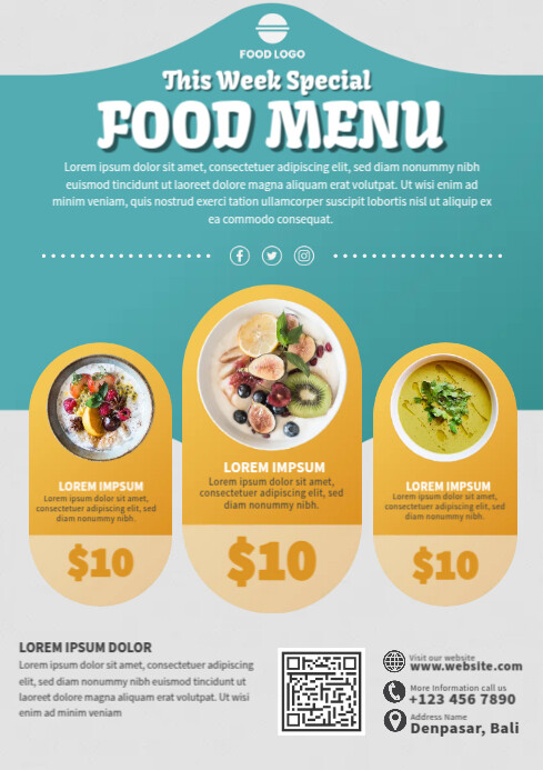 Copy of This Week Food Menu | PosterMyWall