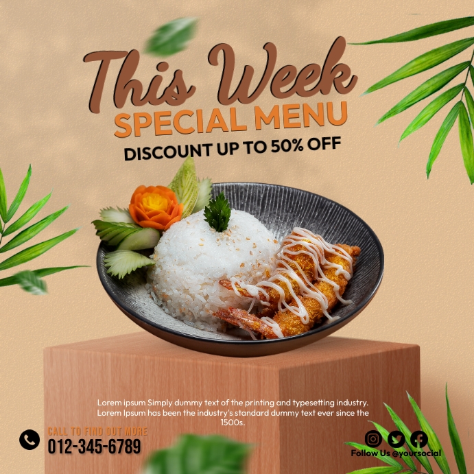 This Week Menu Template | PosterMyWall