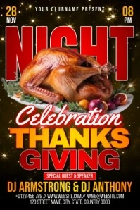Thnaks Giving Celebration Poster template