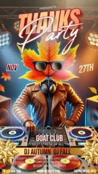 THNAKSGIVING DJ PARTY INSTAGRAM STORY template