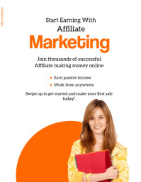 White Affiliate Marketing Promotion Flyer Template