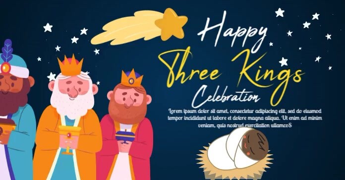 3 Kings Display Example Three King Celebration Template | PosterMyWall