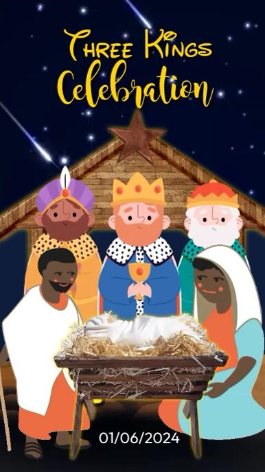 3 Kings Display Example Three Kings Celebration Template | PosterMyWall