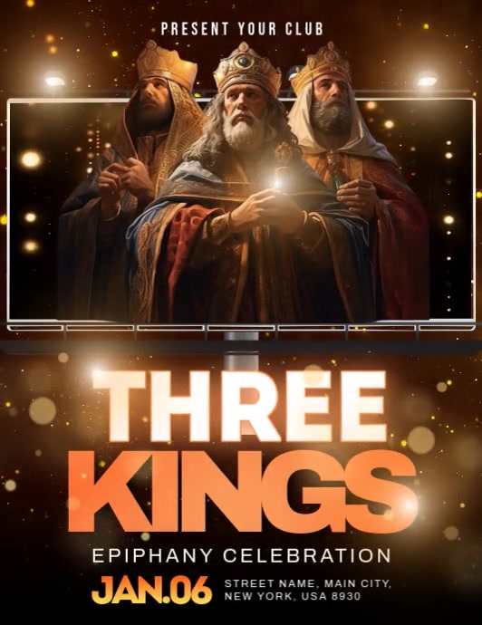 3 Kings Display Example Three Kings Celebration Template | PosterMyWall