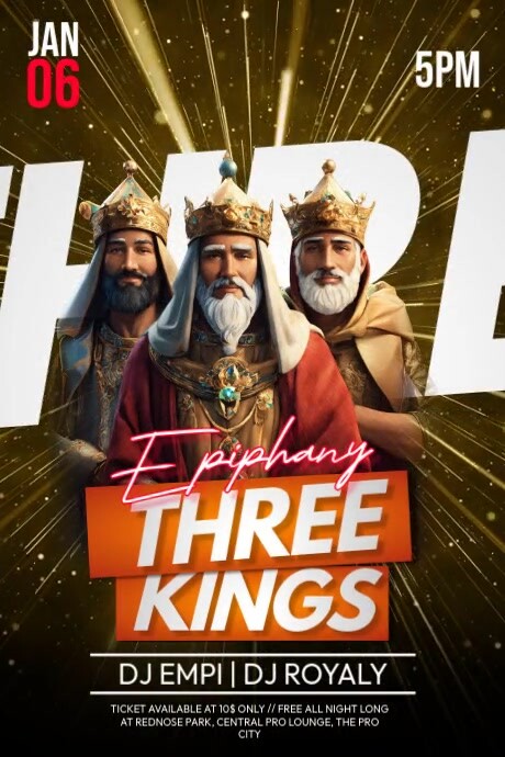 Copy of Three Kings Celebration Party Video | PosterMyWall