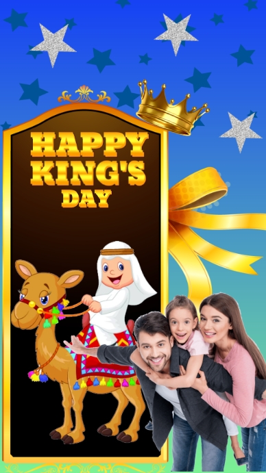 Three Kings Day (14) งานแสดงผลงานแบบดิจิทัล (9:16) template