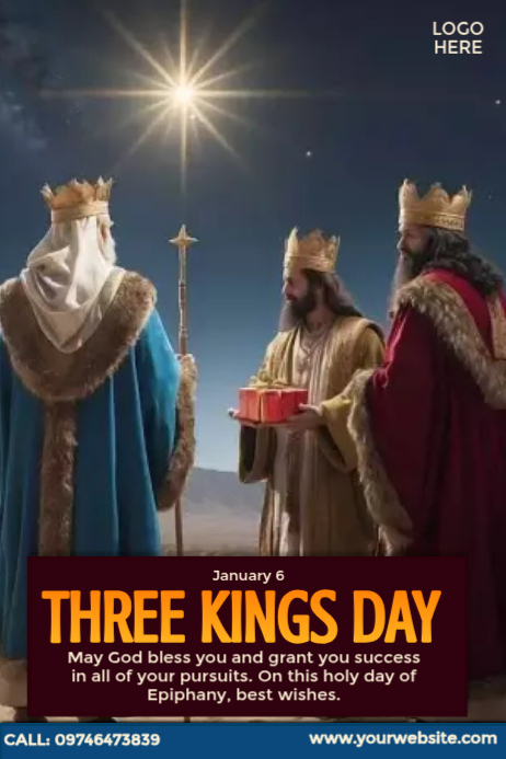 3 Kings Display Example three kings day Template | PosterMyWall