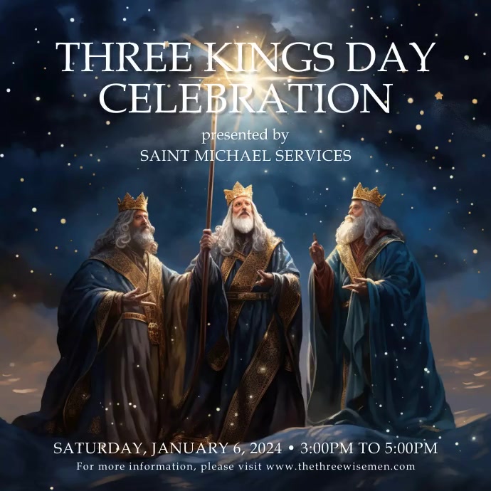 3 Kings Display Example Three Kings Day Template | PosterMyWall