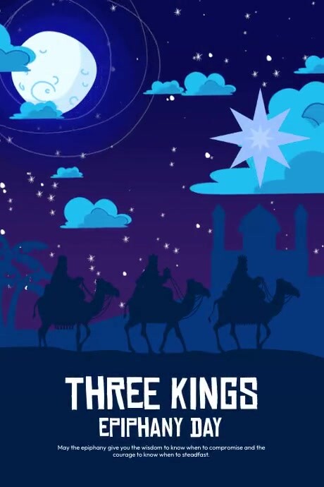 3 Kings Display Example Three Kings Day Template | PosterMyWall