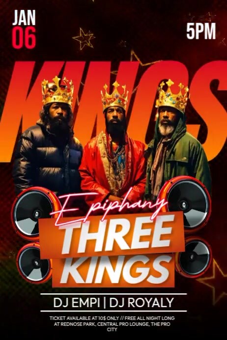 Three Kings Poster template