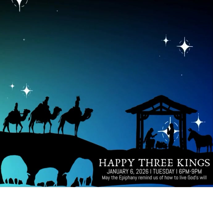 Three Kings templaat | PosterMyWall