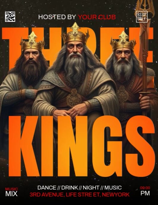 Three Kings Invitation Template | PosterMyWall