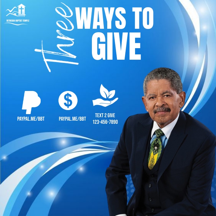 Three Ways To Give #ThreeWaysToGive , church Publicación de Instagram template