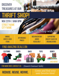 Thrift Second Hand Shop Store Flyer Ad Template