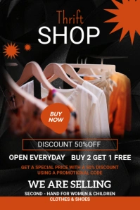 Thrift shop Poster template