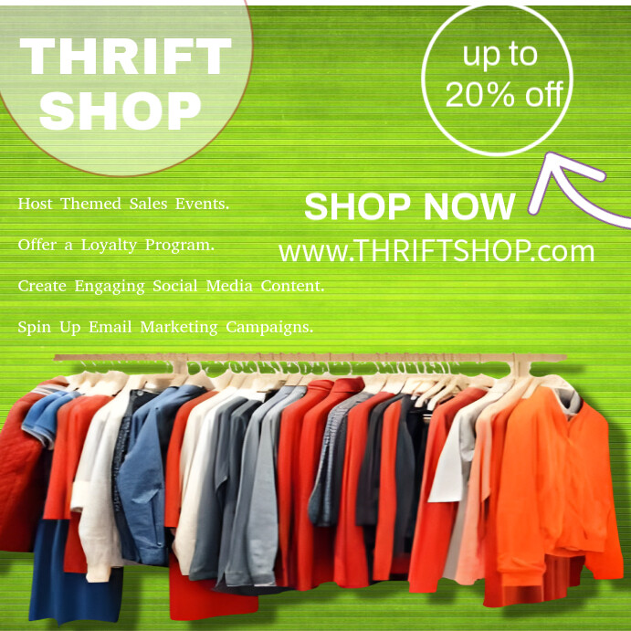 thrift shop Instagram Post template