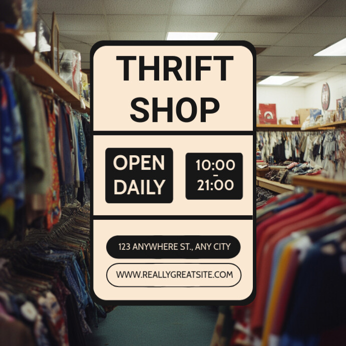 Copy of Thrift Shop Instagram Post | PosterMyWall