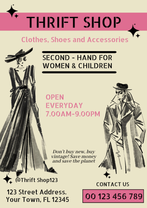 Thrift Store Flyer Template | PosterMyWall