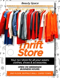 Thrift store flyer template