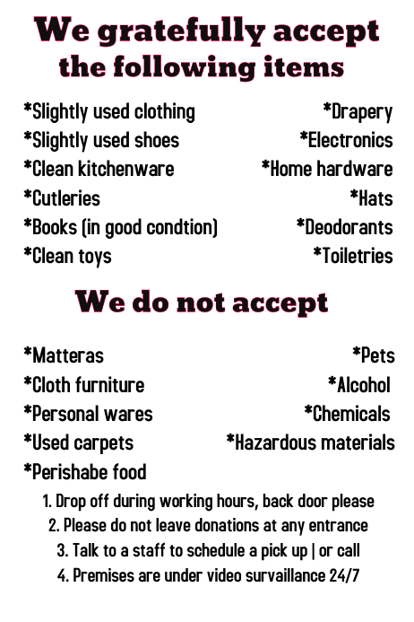 Thrift Store Notice Template Postermywall