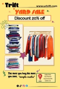 Thrift store poster template