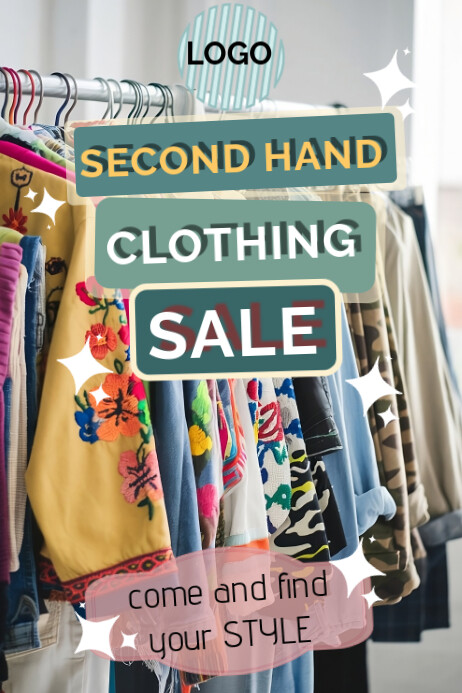where to sell second hand dresses wedding dresses? Second Hand Clothing Sale Template