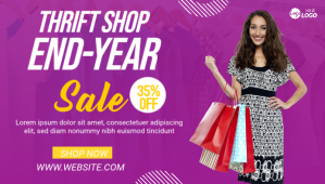 Thrift Store Super Sale Ads Nagłowek bloga template