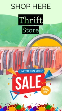 thrift store template Instagram-verhaal
