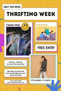 Thrifting market template Poster