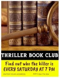 THRILLER BOOK CLUB 传单(美国信函) template