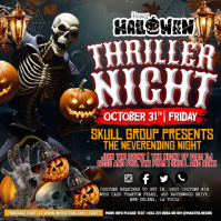 Thriller Night Halloween Party Bash Instagram Post template
