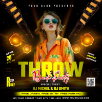 throw back party Quadrat (1:1) template