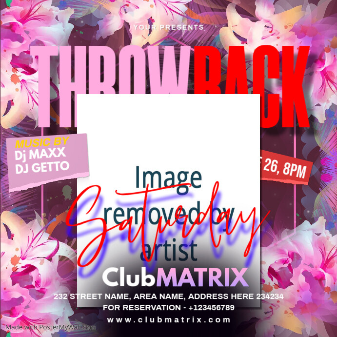 Throw back party Template PosterMyWall