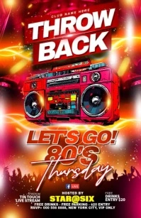 Throw Back Party Tabloid template