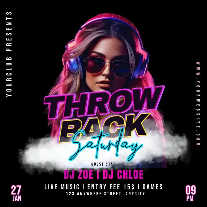 Throw Back Saturday Template PosterMyWall