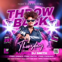 Throw Back Thursday Flyer Kwadrat (1:1) template