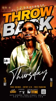 Throw back Thursday party Instagram Story template