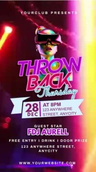 Throw Back Thursday Party Template | PosterMyWall