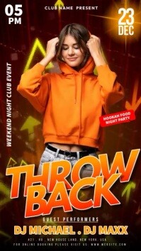 THROW BACK PARTY Template | PosterMyWall