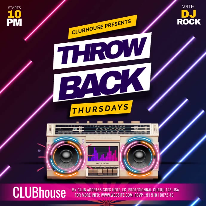 throwback Template | PosterMyWall