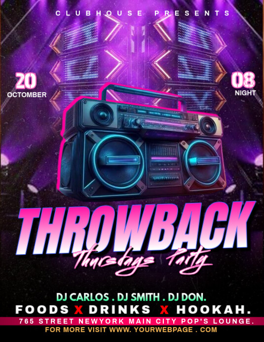2016 Throwback Post throwback music post Template | PosterMyWall